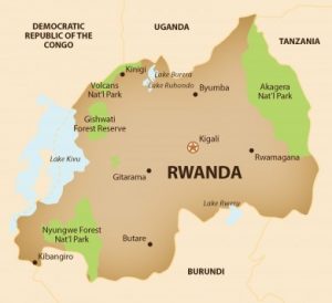 Rwanda Tourists Map