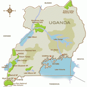 Uganda Travel Map